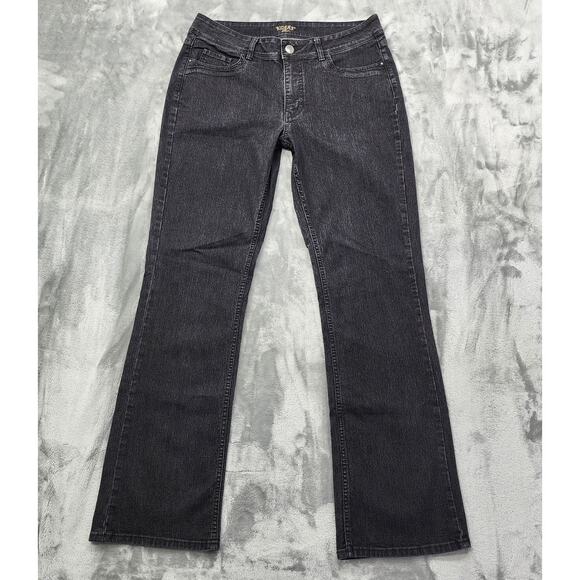 Riders by Lee Denim - Lee Riders Jeans Womens 14L LONG Black High Rise Bootcut Stretch Denim Western